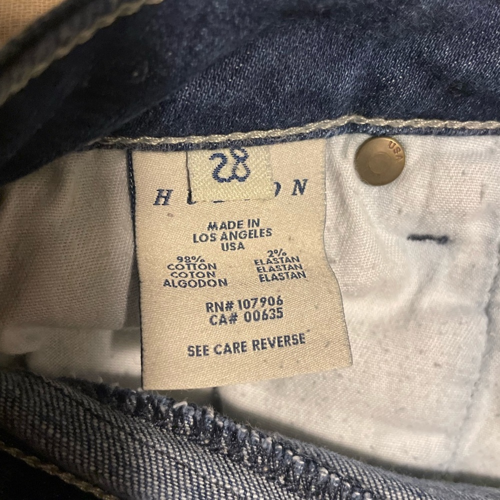 Hudson Jeans Dark Blue Women's Jean Shorts - Picture 4 of 6